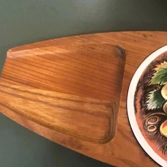 Vintage Fred Press Sete wood cheese platter - Picture 3 of 5